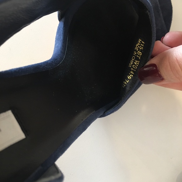 Cole Haan | NIB Navy Suede Viveca Heels Size 7.5 - Picture 6 of 8